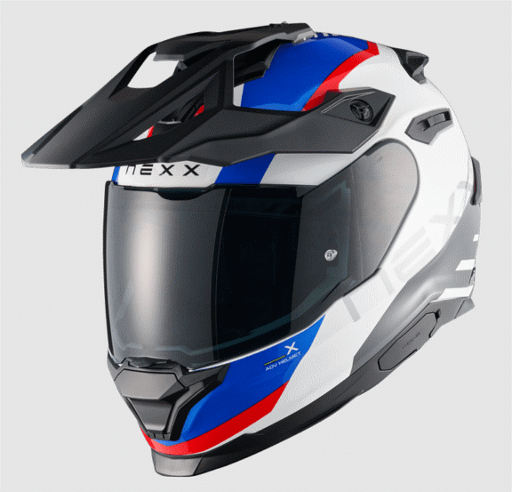 Адвенчър каска NEXX Y.TRAVL QUEST WHITE/BLUE/RED