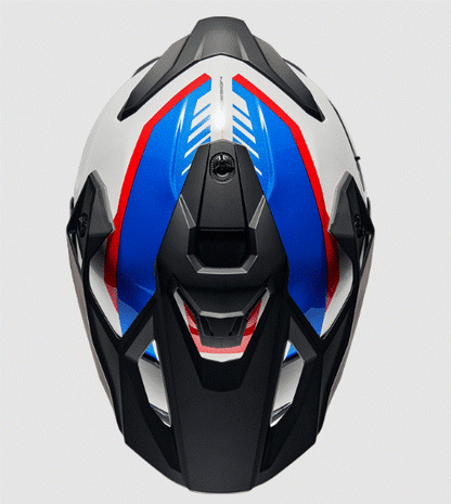 Адвенчър каска NEXX Y.TRAVL QUEST WHITE/BLUE/RED